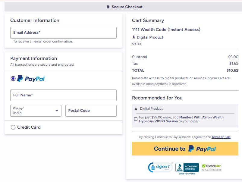 payment page